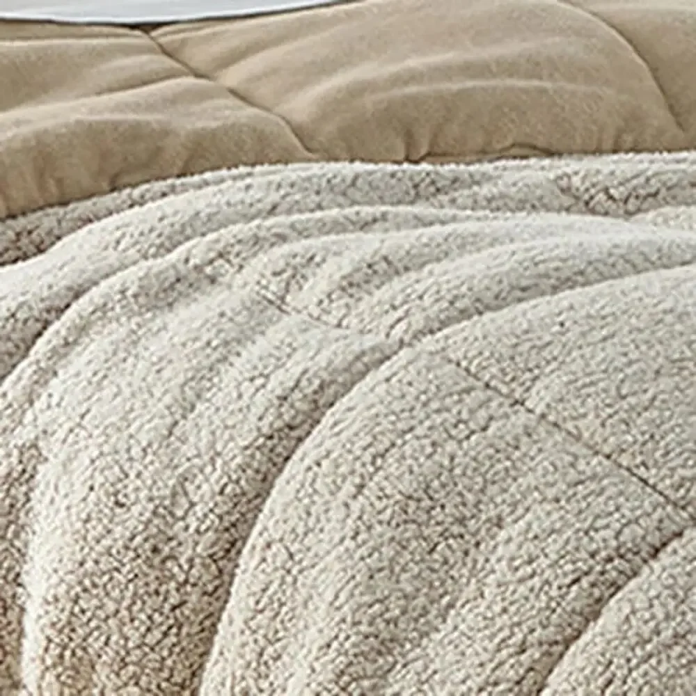 NEW! North Pole Trading Co. Reversible Faux Mink & Sherpa Comforter Twin